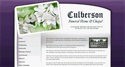 Desktop Screenshot of culbersonfuneralhome.com